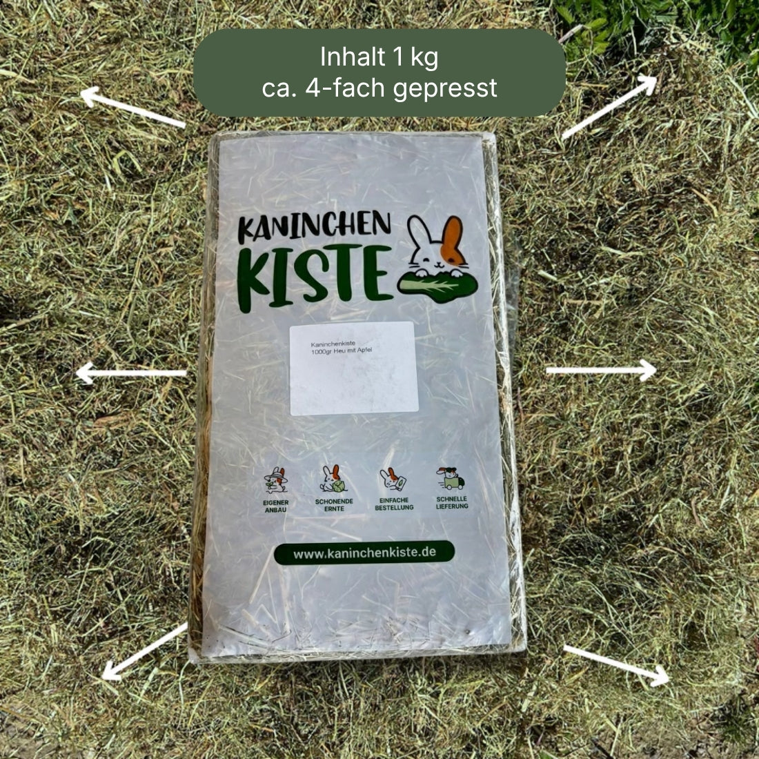 Heu mit Apfel, 1 kg