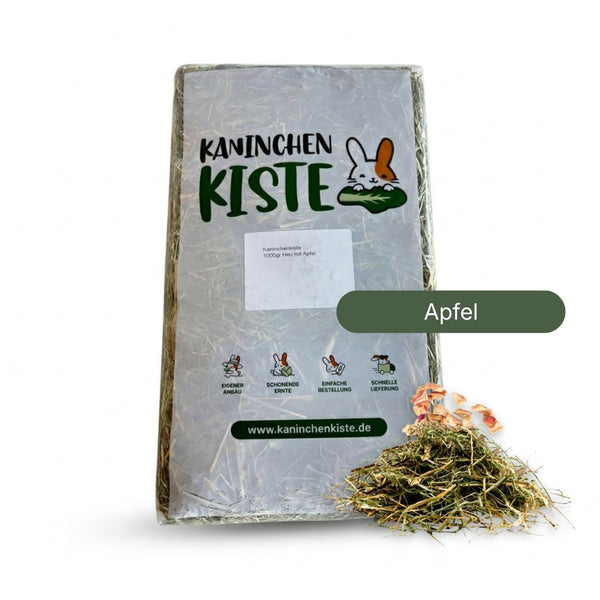 Heu mit Apfel, 1 kg – Kaninchenkiste